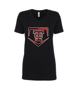 Todd County HS Baseball Plate - Womens Vneck