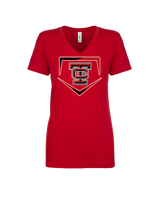 Todd County HS Baseball Plate - Womens Vneck