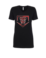 Todd County Middle School Baseball Plate - Womens V-Neck