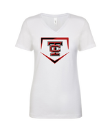 Todd County Middle School Baseball Plate - Womens V-Neck