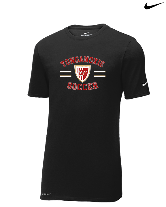 Tonganoxie HS Soccer Curve - Mens Nike Cotton Poly Tee