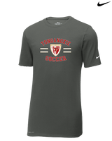 Tonganoxie HS Soccer Curve - Mens Nike Cotton Poly Tee