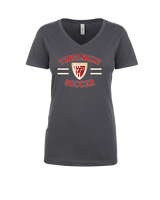 Tonganoxie HS Soccer Curve - Womens V-Neck