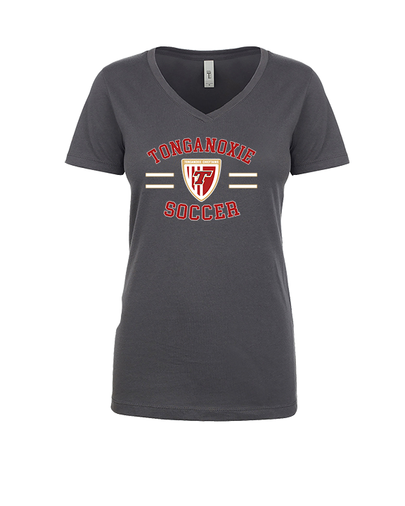 Tonganoxie HS Soccer Curve - Womens V-Neck