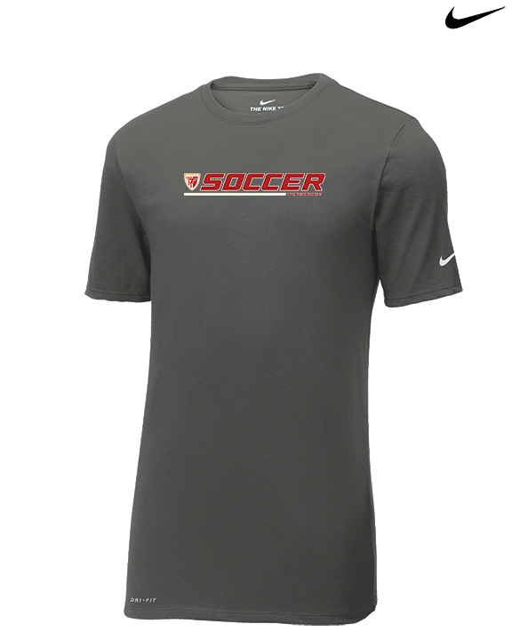 Tonganoxie HS Soccer Lines - Mens Nike Cotton Poly Tee