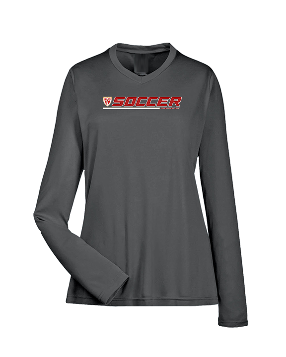 Tonganoxie HS Soccer Lines - Womens Performance Longsleeve