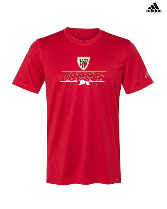 Tonganoxie HS Soccer Soccer Lines - Mens Adidas Performance Shirt