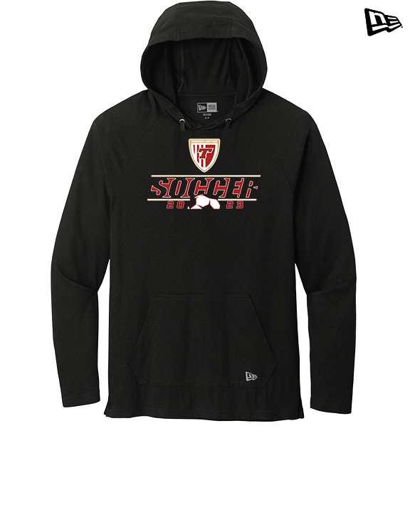 Tonganoxie HS Soccer Soccer Lines - New Era Tri-Blend Hoodie