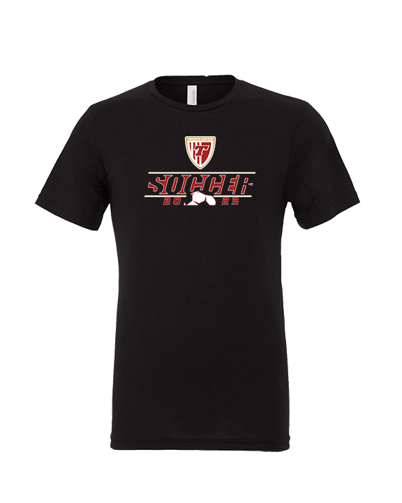 Tonganoxie HS Soccer Soccer Lines - Tri-Blend Shirt