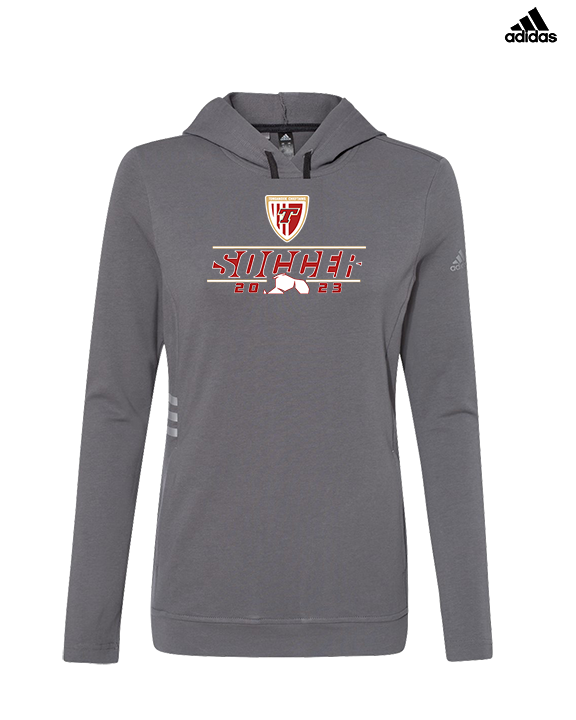 Tonganoxie HS Soccer Soccer Lines - Womens Adidas Hoodie