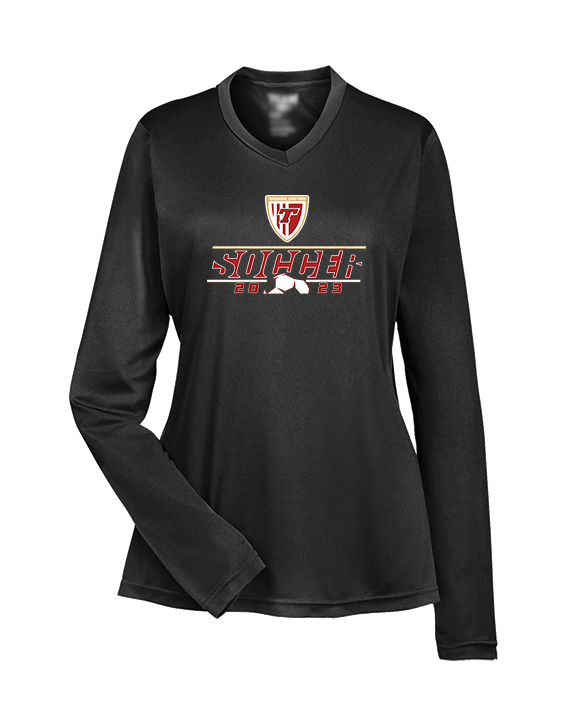 Tonganoxie HS Soccer Soccer Lines - Womens Performance Longsleeve