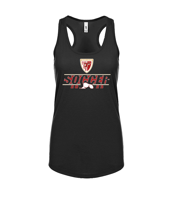 Tonganoxie HS Soccer Soccer Lines - Womens Tank Top