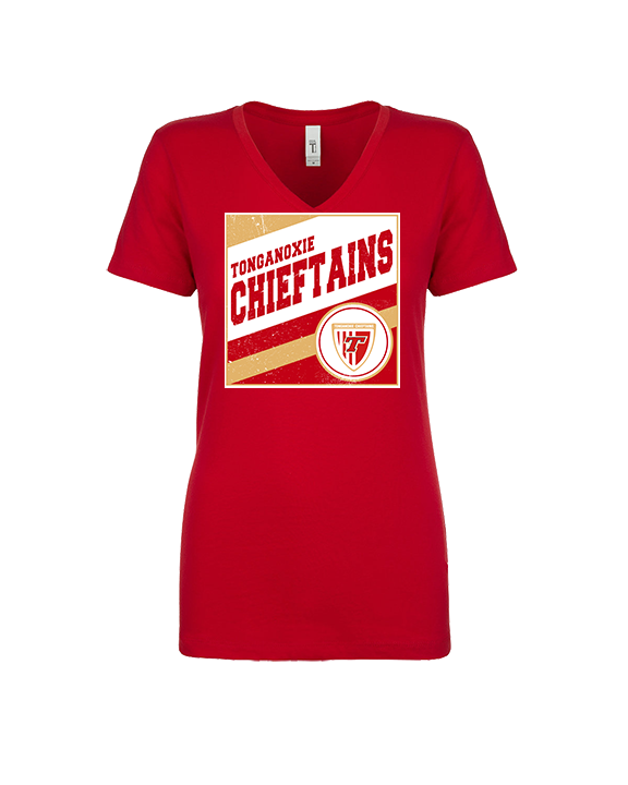 Tonganoxie HS Soccer Square - Womens Vneck