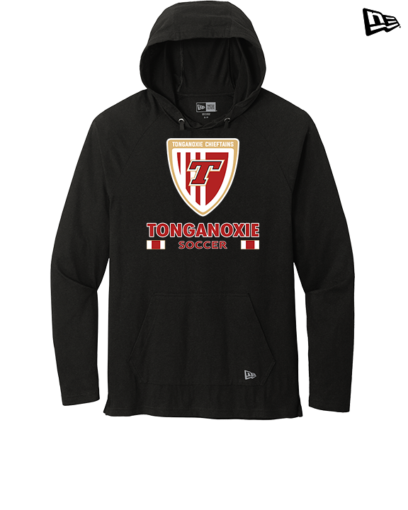 Tonganoxie HS Soccer Stacked - New Era Tri-Blend Hoodie