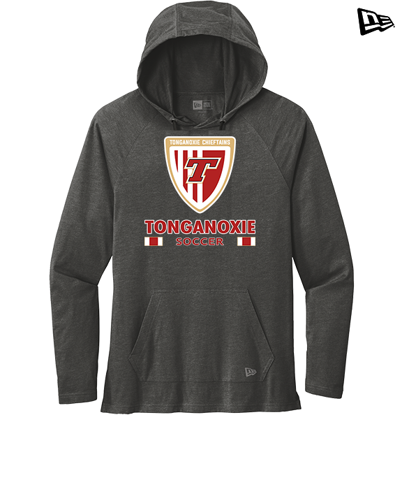 Tonganoxie HS Soccer Stacked - New Era Tri-Blend Hoodie