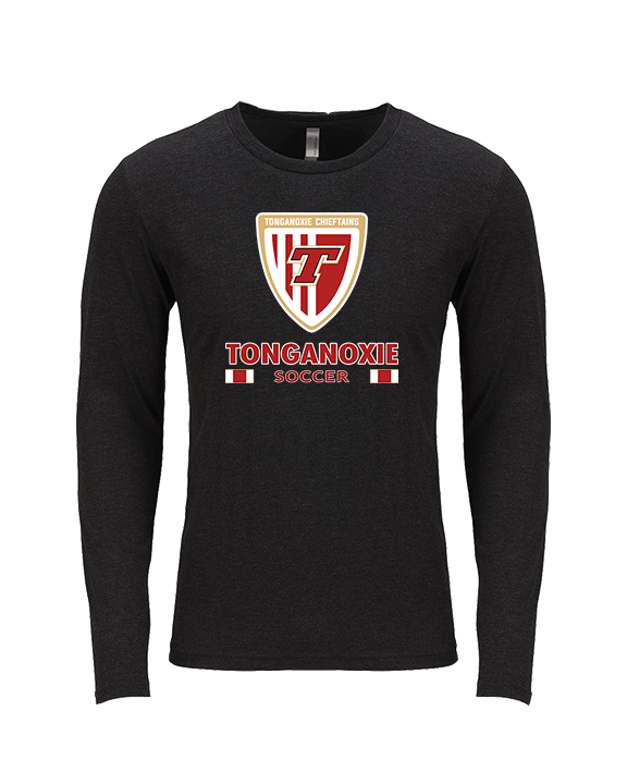 Tonganoxie HS Soccer Stacked - Tri-Blend Long Sleeve