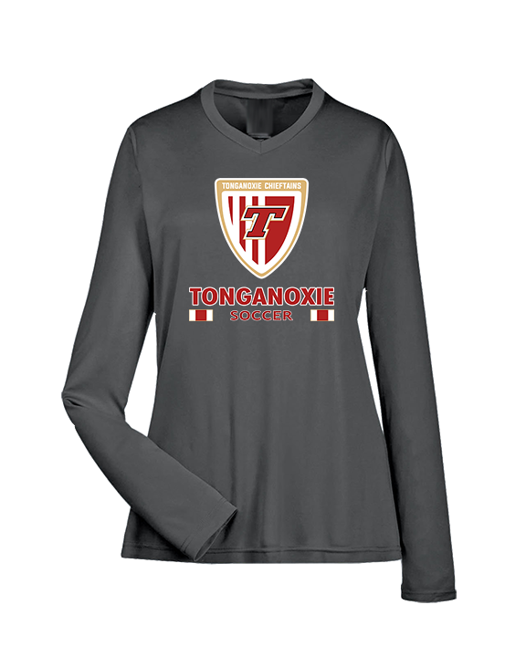 Tonganoxie HS Soccer Stacked - Womens Performance Longsleeve