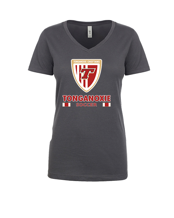 Tonganoxie HS Soccer Stacked - Womens Vneck