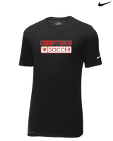 Tonganoxie HS Soccer Pennant - Mens Nike Cotton Poly Tee