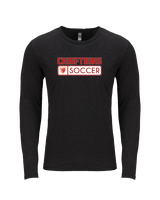 Tonganoxie HS Soccer Pennant - Tri - Blend Long Sleeve