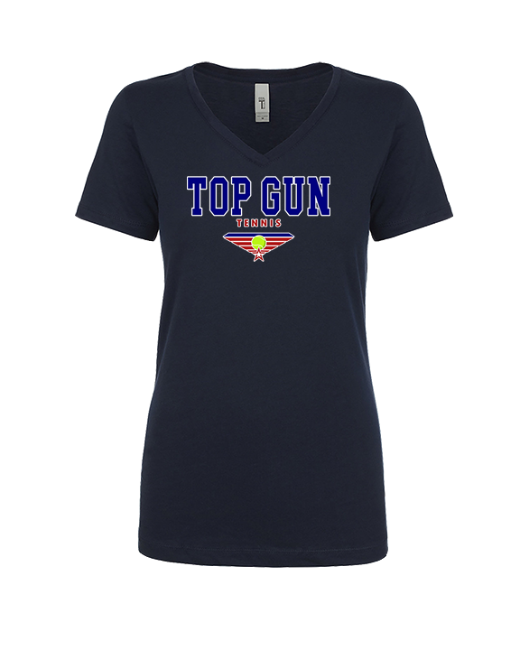 Top Gun Tennis Block - Womens V-Neck