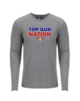 Top Gun Tennis Nation - Tri-Blend Long Sleeve