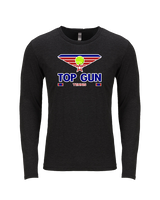 Top Gun Tennis Stacked - Tri-Blend Long Sleeve