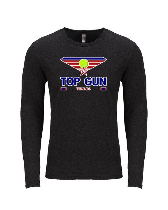 Top Gun Tennis Stacked - Tri-Blend Long Sleeve