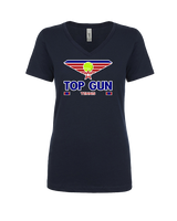 Top Gun Tennis Stacked - Womens V-Neck