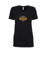 Topeka HS Football Additional Logo 01 - Womens V-Neck