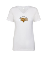 Topeka HS Football Additional Logo 01 - Womens V-Neck