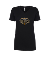 Topeka HS Football Additional Logo 02 - Womens Vneck