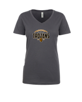 Topeka HS Football Additional Logo 02 - Womens Vneck