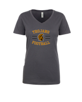 Topeka HS Football Curve - Womens V-Neck