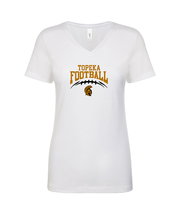 Topeka HS Football Full Football - Womens Vneck