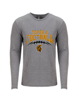Topeka HS Football School Football - Tri-Blend Long Sleeve