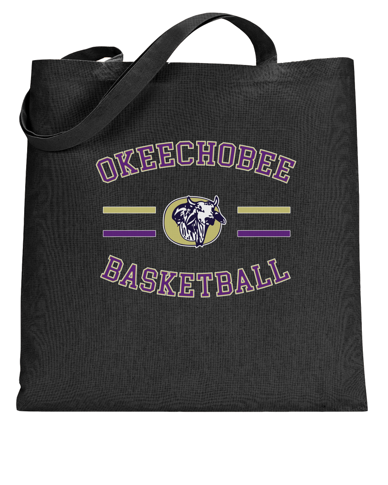 Okeechobee HS Girls Basketball Curve - Tote Bag