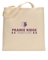 Prairie Ridge HS Wrestling Stacked - Tote Bag