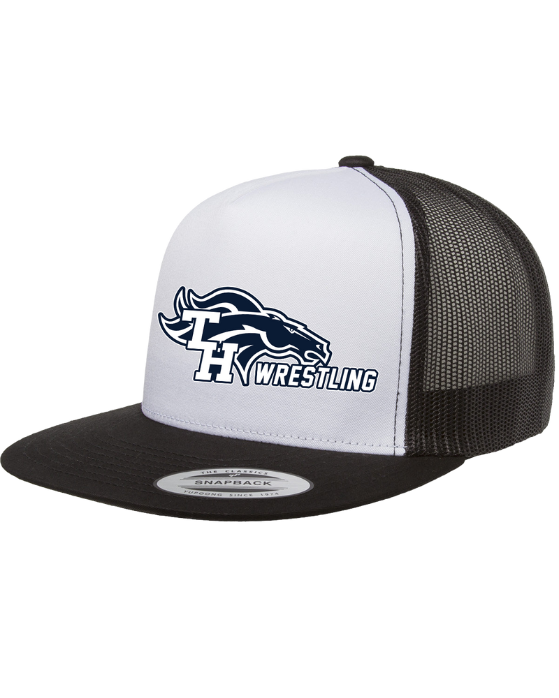 Trabuco Hills HS TH Wrestling - Adult Classic Trucker with White Front Panel Cap
