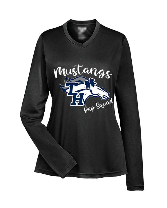 Trabuco Hills HS Cheer Pep Squad Logo - Womens Performance Longsleeve