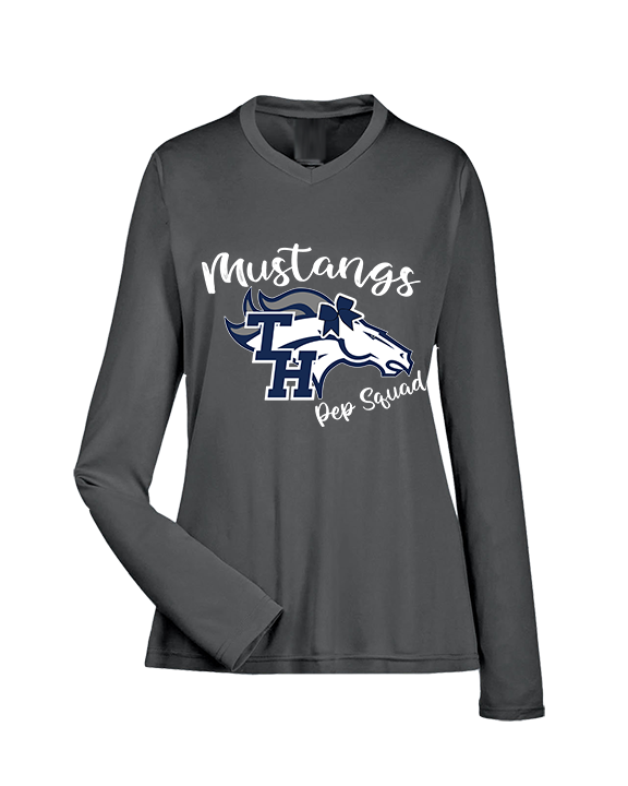 Trabuco Hills HS Cheer Pep Squad Logo - Womens Performance Longsleeve