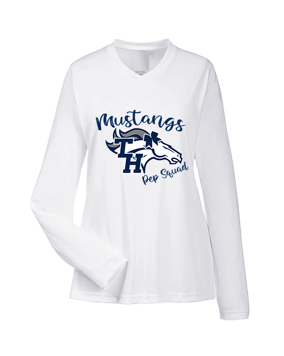 Trabuco Hills HS Cheer Pep Squad Logo - Womens Performance Longsleeve
