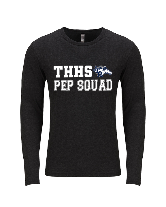 Trabuco Hills HS Cheer Pep Squad Logo 2 - Tri-Blend Long Sleeve
