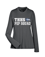 Trabuco Hills HS Cheer Pep Squad Logo 2 - Womens Performance Longsleeve