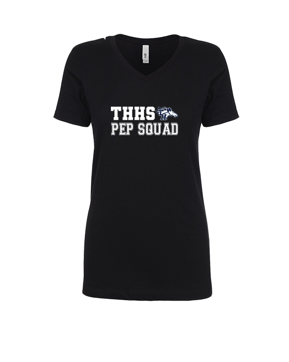 Trabuco Hills HS Cheer Pep Squad Logo 2 - Womens V-Neck