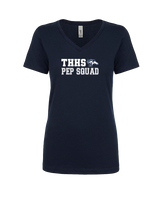 Trabuco Hills HS Cheer Pep Squad Logo 2 - Womens V-Neck