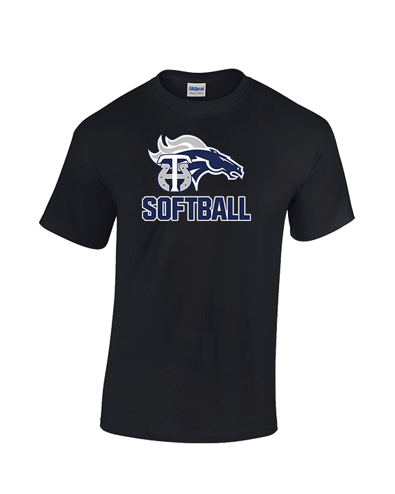 Trabuco Hills HS Softball Logo 01 - Cotton T-Shirt