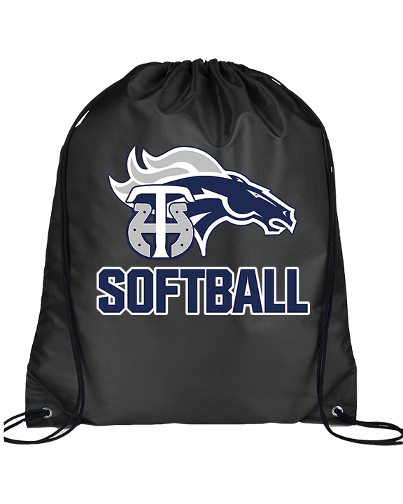 Trabuco Hills HS Softball Logo 01 - Drawstring Bag