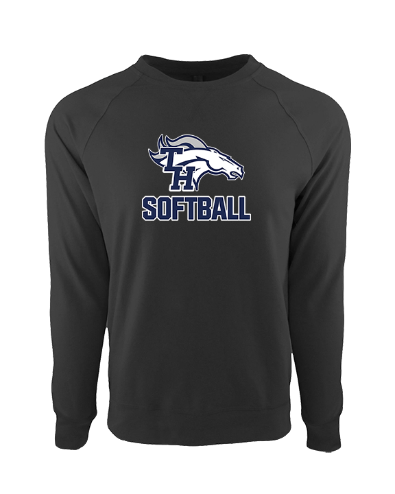 Trabuco Hills HS Softball Logo 02 - Crewneck Sweatshirt