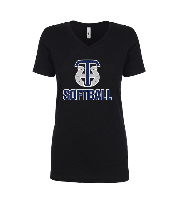 Trabuco Hills HS Softball Logo 04 - Womens Vneck